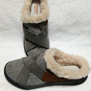 J Sport Fur Lined Mules in Size 8M -- NEW